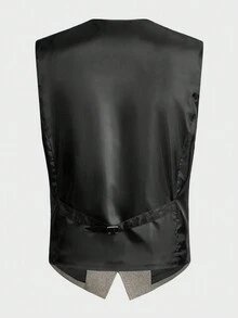 Manfinity NiteLyfe Men Button Front Waistcoat Without Shirt - Multicolor - View 3