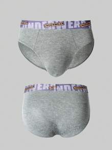 Men's Multicolor Plain High Stretch Sporty Briefs Underwear With Tape Detail - Multicolor - View 7