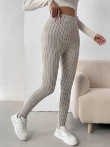 SHEIN LUNE 女士打底褲 - 杏色 - 查看 6