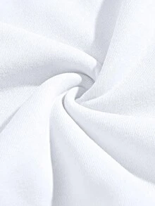 SHEIN EZwear Kích thước lớn Áo chui đầu Áo nỉ Với Từ Và Nhân vật In - trắng - Xem 7