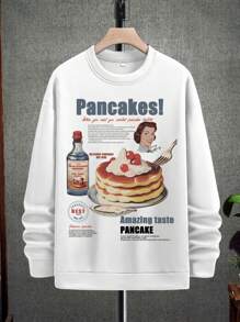 Manfinity Hypemode 男士寬鬆版型印花圖案連帽衫 - 白色 - 查看 3