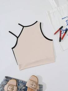 SHEIN Unity Camiseta Sin Mangas Con Escote Asimétrico Para Mujer, Top Para Salir - Multicolor - Ver 2