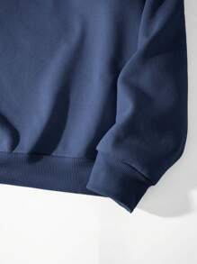 Men's Christmas Pattern Sweatshirt - Royal Blue - View 4