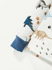 Cozy Pixies Baby Boy Snug Fit Pajama Set, Including Crew Neck Top And Footed Pants