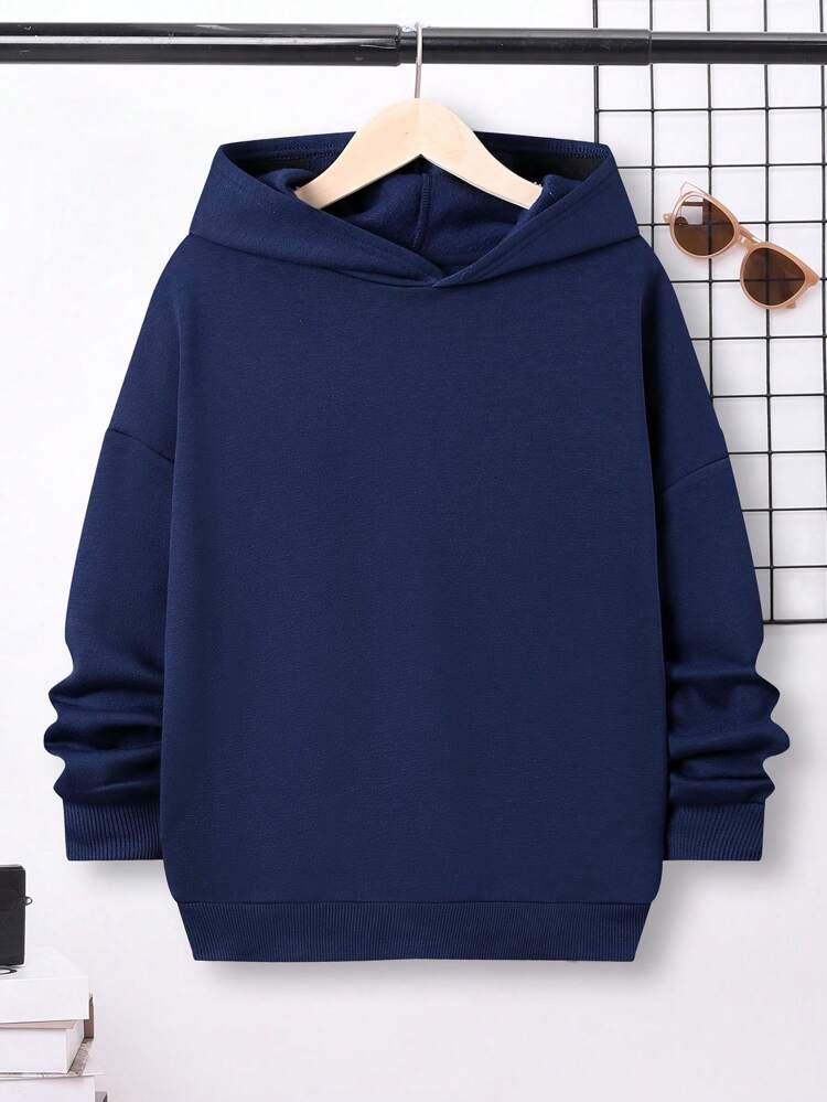 Tween Boy Slogan Graphic Drop Shoulder Thermal Sweatshirt