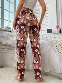 Bear Love Pajamas Bottoms - Multicolor - View 2