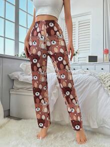 Bear Love Pajamas Bottoms - Multicolor - View 5