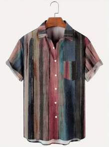 Nam Ngắn tay In Áo sơ mi - Nhiều màu - Xem 1