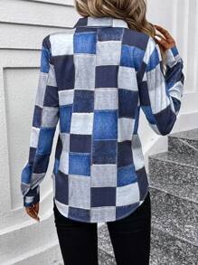 SHEIN LUNE 女式格子襯衫