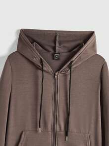 ROMWE Grunge Punk Của phụ nữ Sọ In Hoodie - Màu xám đen - Xem 4