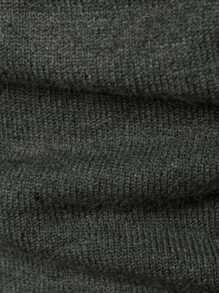 Men's Solid Color Basic Turtleneck Sweater - Grey - View 3