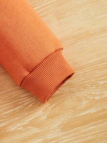 Young Boy Cartoon Graphic Sweatshirt - Orange - View 3