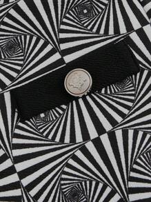 Willy Wonka and the Chocolate Factory X SHEIN Allover Print Button Front Jacket & Pants