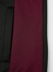 Manfinity Sport Corelite 男友风男式拼色抽绳运动夹克健身上衣 - 黑色 - 查看 7