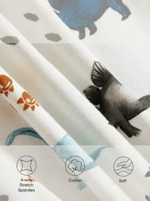 Cozy Pixies Baby Boy Snug Fit Pajama Set, Including Crew Neck Top And Footed Pants