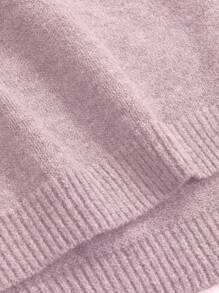 Dazy Star Women's Solid Color High-Neck Knitted Vest Fall,Winter - Baby Pink - View 4