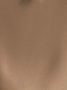 Breezaya Guipure Lace Panel Petal Sleeve Blouse,Short Sleeve Tops - Khaki - View 7