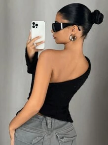 SHEIN ICON 女士毛衣 - 黑色 - 查看 3