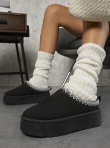 SHUZIA Zapatillas cómodas y cálidas con puntera redonda, suela gruesa y adorable para mujer, negro, para uso en el hogar y el exterior, ideales como regalo en Navidad, otoño, invierno, Año Nuevo, San Valentín y verano