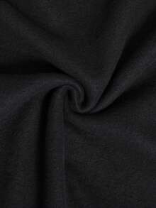 JoyandElle Artist Women's Letter Print Long Sleeve Hoodie, Holiday, Thanksgiving, Winter - Black - View 6