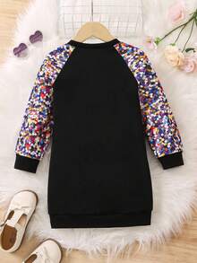 SHEIN 女童拉甘袖運動衫 - 彩色 - 查看 2