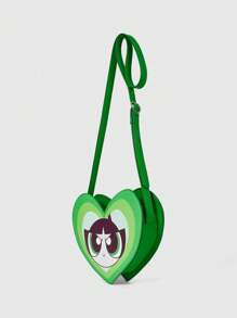 The Powerpuff Girls | ROMWE 卡通圖形心形設計新奇包包