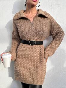 EURMUSE 女士針織雪紡下垂肩毛衣