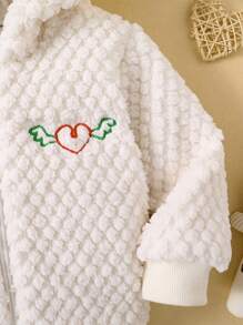 Em bé Kẻ sọc Sang trọng áo có mũ Áo khoác Thích hợp Đối với Dã ngoại , Cao đẳng Mùa thu Và Mùa Đông - Màu be - Xem 3