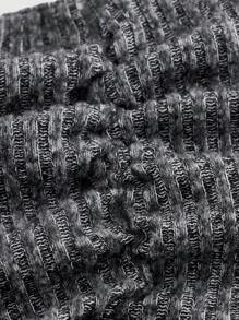 ROMWE Grunge Punk Women's Gray Off Shoulder Fashionable Long Sleeve T-shirt - Black - View 3