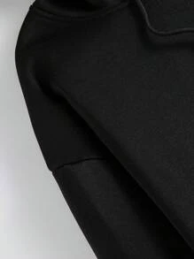 Manfinity EMRG Hoodie Térmico Con Gráficos De Coche Y Letra De Hombro Caído Para Hombres - Caqui - Ver 3