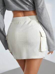 SHEIN Essnce 女性半身裙 - 白色 - 查看 2