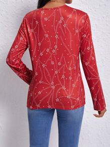 SHEIN LUNE 女士花卉印花t恤