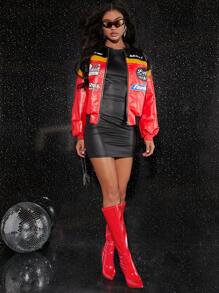 Women's Over-the-knee Boots - Red - View 5