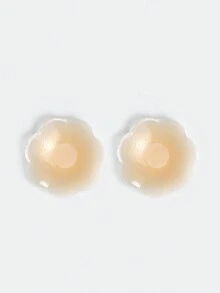 2 Pares De Cubrepezones De Silicona Con Forma Floral - Albaricoque - Ver 5