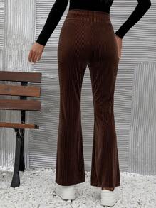 SHEIN Privé 女士長褲 - 棕色 - 查看 2