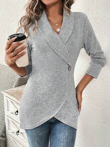 SHEIN LUNE 女士披肩肩膀t恤