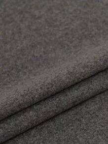 Chiquease Cổ áo thác nước Viền không đối xứng Thắt lưng Áo khoác - Xám - Xem 7