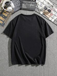 Manfinity LEGND Men's Plus Size Slogan Printed T-shirt - Black - View 2
