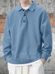 Manfinity Hypemode Chemise Polo À Patch Lâche Pour Homme Avec Épaule Tombante