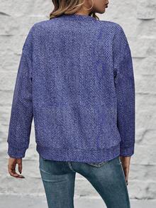 SHEIN LUNE 女士運動衫 - 藍色 - 查看 2