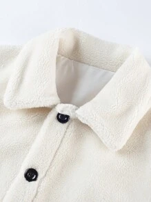 Manfinity Homme Men's Single Breasted Thickened Coat - Beige - View 6