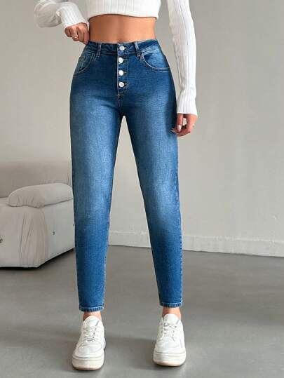 EURMUSE Women's Slim Fit Jeans