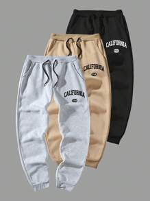 Manfinity Hypemode 3入組男款文字印花設計汗褲 - 彩色 - 查看 1