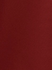 Calvaya Plus Size Red Double Breasted Mid-Length Coat - Burgundy - View 8