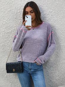 SHEIN LUNE 女性常規T恤 - 紫色 - 查看 6