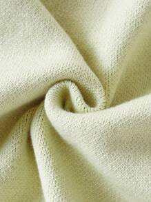 SHEIN Young Boy Checker & Heart Pattern Drop Shoulder Sweater - Green - View 6