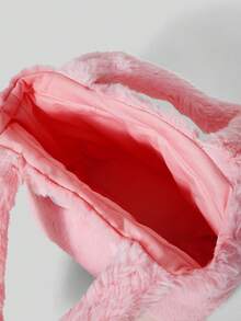 ROMWE Kawaii 女士可愛毛絨手提包 - 粉色 - 查看 4