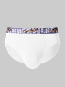 Men's Multicolor Plain High Stretch Sporty Briefs Underwear With Tape Detail - Multicolor - View 5
