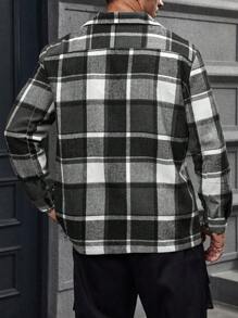 Extended Sizes 男士大尺碼棋盤格外套 - 彩色 - 查看 2