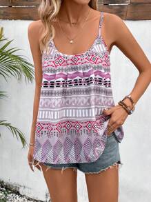 SHEIN VCAY 幾何圖案背心 - 彩色 - 查看 1